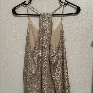 Sequin t back cami
